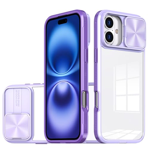 Colala Hülle Kompatibel mit iPhone 16 Plus,Kamera Schutz Handyhülle Anti-Rutsch Stoßfest Kratzfest Schutzhülle Weich TPU Silikon und Hard PC Hybrid Transparent Case,Violett Colala Hülle Kompatibel mit iPhone 16 Plus,Kamera Schutz Handyhülle Anti-Rutsch Stoßfest Kratzfest Schutzhülle Weich TPU Silikon und Hard PC Hybrid Transparent Case,Violett von Colala