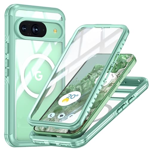 Colala Hülle für Google Pixel 9/Google Pixel 9 Pro Magnetisch Handyhülle Eingebautem Panzerglas Displayschutz und Kameraschutz 360 Grad Schutzhülle Ganzkörper Stoßfest,Grün Colala Hülle für Google Pixel 9/Google Pixel 9 Pro Magnetisch Handyhülle Eingebautem Panzerglas Displayschutz und Kameraschutz 360 Grad Schutzhülle Ganzkörper Stoßfest,Grün von Colala