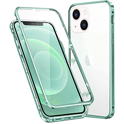 Colala Hülle für iPhone 15 Plus Magnetische Adsorption Handyhülle Hartglas mit Vorderseite und Rückseite,Metallrahmen Case mit Eingebaut Magnet,Ultra Dünn 360 Grad Schutzhülle - Grün Colala Hülle für iPhone 15 Plus Magnetische Adsorption Handyhülle Hartglas mit Vorderseite und Rückseite,Metallrahmen Case mit Eingebaut Magnet,Ultra Dünn 360 Grad Schutzhülle - Grün von Colala