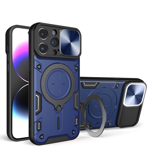 Colala Hülle für iPhone 15 Pro Max Kameraschutz Handyhülle Magnetische Autohalterung 360° Halter Ständer Silikon Kameraschutz Schutzhülle 360 Metall Ring Halter Stoßfest Bumper Case,Blau Colala Hülle für iPhone 15 Pro Max Kameraschutz Handyhülle Magnetische Autohalterung 360° Halter Ständer Silikon Kameraschutz Schutzhülle 360 Metall Ring Halter Stoßfest Bumper Case,Blau von Colala
