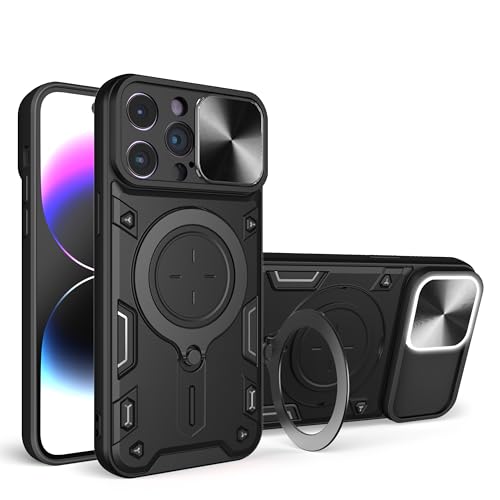 Colala Hülle für iPhone 15 Pro Max Kameraschutz Handyhülle Magnetische Autohalterung 360° Halter Ständer Silikon Kameraschutz Schutzhülle 360 Metall Ring Halter Stoßfest Bumper Case,Schwarz Colala Hülle für iPhone 15 Pro Max Kameraschutz Handyhülle Magnetische Autohalterung 360° Halter Ständer Silikon Kameraschutz Schutzhülle 360 Metall Ring Halter Stoßfest Bumper Case,Schwarz von Colala