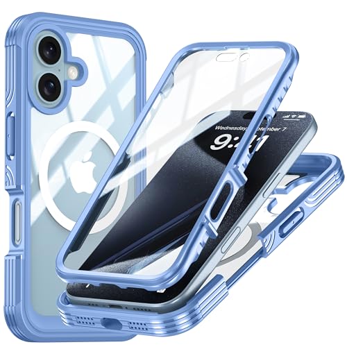 Colala Hülle für iPhone 16 Plus Magnetisch Handyhülle Eingebautem Panzerglas Displayschutz und Kameraschutz 360 Grad Schutzhülle Ganzkörper Stoßfest,Blau Colala Hülle für iPhone 16 Plus Magnetisch Handyhülle Eingebautem Panzerglas Displayschutz und Kameraschutz 360 Grad Schutzhülle Ganzkörper Stoßfest,Blau von Colala