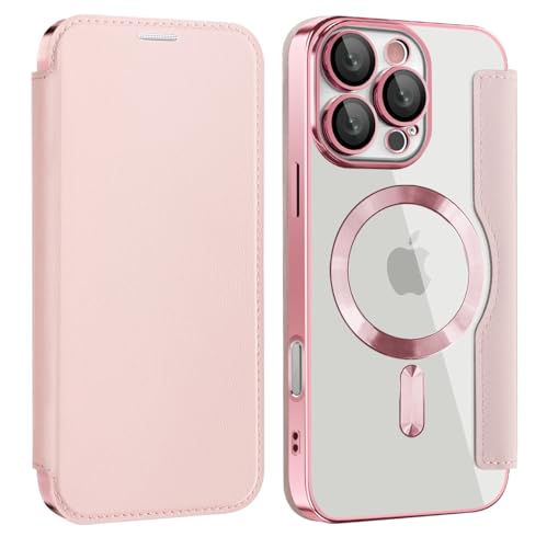 Colala Hülle für iPhone 16 Pro Transparente Elektroplattierte Silikon Handyhülle mit Kameraschutz und Lederklappdeckel Schutzhülle Drahtloses Laden unterstützt,Rosa Colala Hülle für iPhone 16 Pro Transparente Elektroplattierte Silikon Handyhülle mit Kameraschutz und Lederklappdeckel Schutzhülle Drahtloses Laden unterstützt,Rosa von Colala