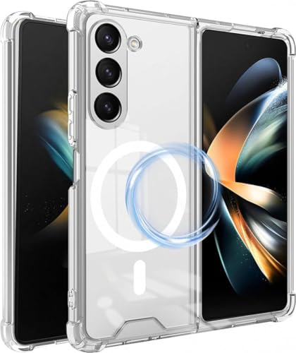 Colala Klare Magnetisch Hülle Schutzhülle für Samsung Galaxy Z Fold 6 [Kompatibel mit MagSafe] – Ultra-dünne, stoßfeste, Kratzfeste Handyhülle aus Silikon TPU,Transparent von Colala