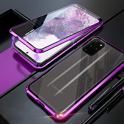 Colala Kompatibel Hülle Samsung Galaxy S20 FE 5G/S20 Lite 360 Grad Vorne hinten Gehärtetes Glas Handyhülle Stark Magnetische Adsorption Technologie Schutzhülle Metallrahmen Cover Case - Lila Colala Kompatibel Hülle Samsung Galaxy S20 FE 5G/S20 Lite 360 Grad Vorne hinten Gehärtetes Glas Handyhülle Stark Magnetische Adsorption Technologie Schutzhülle Metallrahmen Cover Case - Lila von Colala