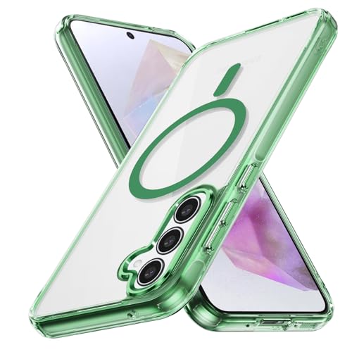 Klare Magnetische Hülle für Samsung Galaxy A35 5G Schutzhülle kompatibel mit Kabelloses Laden Militärnorm Schutz Kratzfest Stoßfest Schlanke Transparente Handyhülle,Alpingrün Klare Magnetische Hülle für Samsung Galaxy A35 5G Schutzhülle kompatibel mit Kabelloses Laden Militärnorm Schutz Kratzfest Stoßfest Schlanke Transparente Handyhülle,Alpingrün von Colala