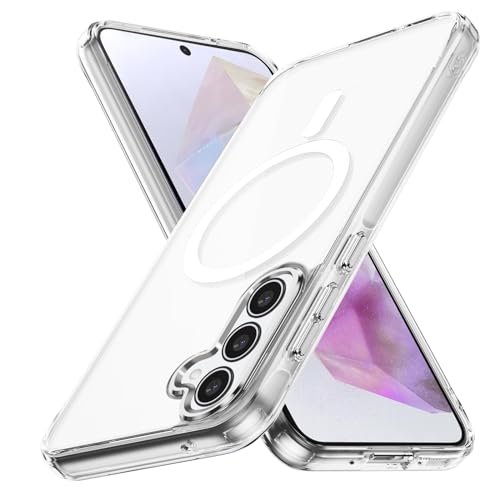 Klare Magnetische Hülle für Samsung Galaxy A35 5G Schutzhülle kompatibel mit Kabelloses Laden Militärnorm Schutz Kratzfest Stoßfest Schlanke Transparente Handyhülle,Transparent Klare Magnetische Hülle für Samsung Galaxy A35 5G Schutzhülle kompatibel mit Kabelloses Laden Militärnorm Schutz Kratzfest Stoßfest Schlanke Transparente Handyhülle,Transparent von Colala
