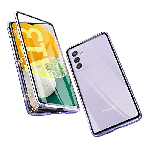 Kompatibel Hülle Samsung Galaxy A13 5G Magnetische Adsorption Technologie Handyhülle Metallrahmen Transparent Gehärtetes Glas Schutzhülle Cover Case - Lila Kompatibel Hülle Samsung Galaxy A13 5G Magnetische Adsorption Technologie Handyhülle Metallrahmen Transparent Gehärtetes Glas Schutzhülle Cover Case - Lila von Colala