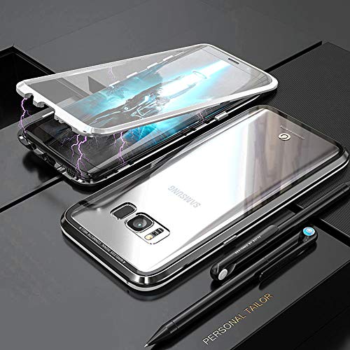 Kompatibel Hülle Samsung Galaxy S8 Plus Magnetische Handyhülle Stark Magnetische Adsorption Technologie Metallrahmen 360 Grad Vorne hinten Gehärtetes Glas Schutzhülle,für Galaxy S8 Plus Case - Silber Kompatibel Hülle Samsung Galaxy S8 Plus Magnetische Handyhülle Stark Magnetische Adsorption Technologie Metallrahmen 360 Grad Vorne hinten Gehärtetes Glas Schutzhülle,für Galaxy S8 Plus Case - Silber von Colala