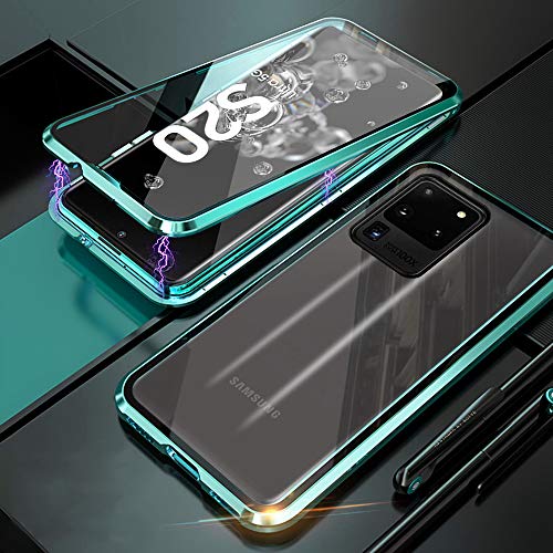 Kompatibel Hülle Samsung S20 Ultra Magnetische Handyhülle Stark Magnetische Adsorption Technologie Metallrahmen 360 Grad Vorne hinten Gehärtetes Glas Schutzhülle,für Galaxy S20 Ultra Case - Grün Kompatibel Hülle Samsung S20 Ultra Magnetische Handyhülle Stark Magnetische Adsorption Technologie Metallrahmen 360 Grad Vorne hinten Gehärtetes Glas Schutzhülle,für Galaxy S20 Ultra Case - Grün von Colala