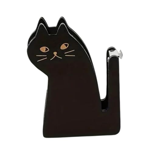 Colcolo Hölzerne schwarze Katzengeformte Klebebandschneider Multipurpose Stationery Supplies Einfach zu verwenden zu nutzen Home Office Desktop Accessoire von Colcolo