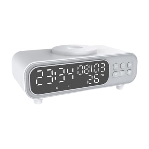 Colcolo Kabelloses Ladegerät, Ladestation, 15 W, Dockstation, vielseitiger Wecker, Multi-LED-Nachtlicht, für Schlafzimmer von Erwachsenentelefonen Colcolo Kabelloses Ladegerät, Ladestation, 15 W, Dockstation, vielseitiger Wecker, Multi-LED-Nachtlicht, für Schlafzimmer von Erwachsenentelefonen von Colcolo