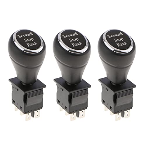 Ein Aus Ein 6 Poliger 3 Positionen Joystickschalter Ersatz Putter Schalter, 3 STÜCKE, Schwarz von Colcolo