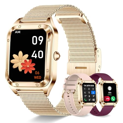 Colesma Smartwatch für Damen mit Sprachassistent,1,59" Touchscreen Damen Smart Watch mit Tätigen/Annehmen von Anrufen, Fitness Tracker für Android iOS von Colesma