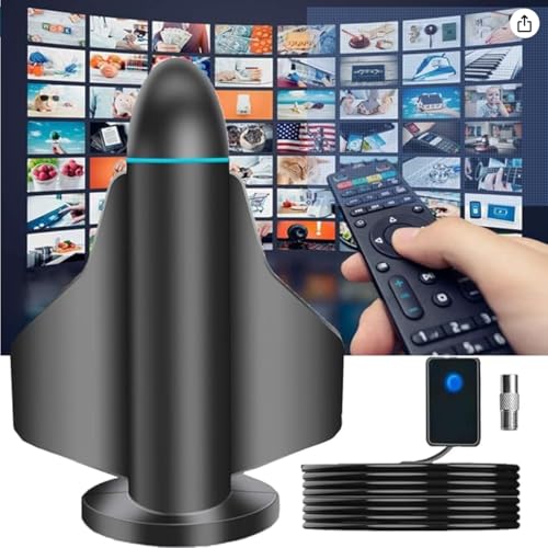 DVB-T/DVBT2 Antenne, 4K 1080P Digitale TV-Antenne, leistungsstarke HDTV-Antenne für den Innen- und Außenbereich für Freeview HD/DVB-T2/1080p Smart-TVs, HD-Empfang mit großer Reichweite DVB-T/DVBT2 Antenne, 4K 1080P Digitale TV-Antenne, leistungsstarke HDTV-Antenne für den Innen- und Außenbereich für Freeview HD/DVB-T2/1080p Smart-TVs, HD-Empfang mit großer Reichweite von Colexy