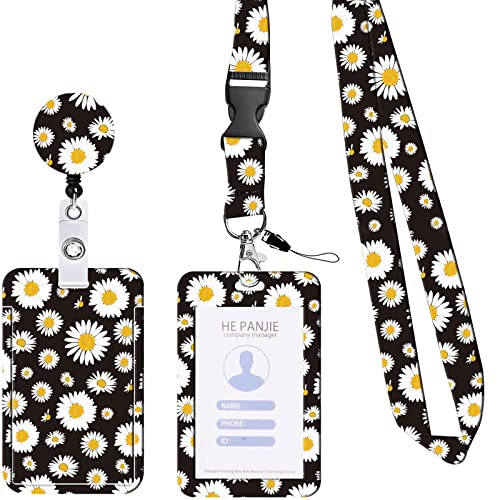 ID-Ausweishalter mit Lanyard Umhängeband, Badge Holder mit Einziehbarer Schlüsselanhänger Lanyard Halskette mit Einziehbarer Ausweishalter und Kartenhalter für Ausweishalter, Schlüssel von Colexy