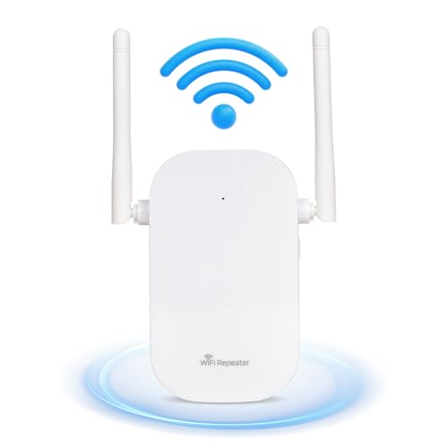WLAN Repeater mit 1200 Mbps, WLAN Signalverstärker 5GHz & 2.4GHz, WLAN Verstärker Repeater, WiFi Extender Booster, WLAN-Extender-Signalverstärker, WLAN Verstärker WiFi Repeater, Weiß von Colexy