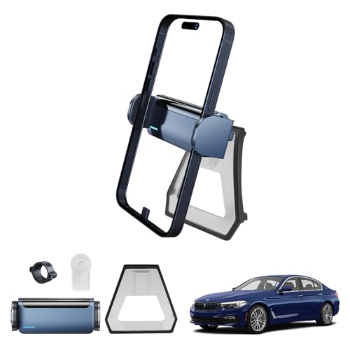 Coleya Auto Handyhalterung Kompatibel mit BMW 5 Series 2018-2023 (Nicht für 2024), BMW 5 Series Electric Handyhalter, BMW 5 Series Telefonhalter, 360° Rotation, für Alle Smartphones 4"-7" von Coleya