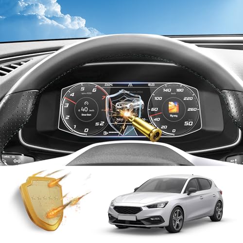 Coleya Displayschutzfolie Kompatibel mit Seat Ateca Arona Ibiza Cupra Ateca Leon MK4 2019-2024, Gehärtetes Glas Schutzfolie, 9H Anti-Kratzer Dashboard Displayschutzfolie (10,25 Zoll) von Coleya