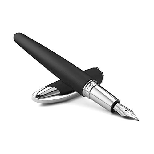 Colibri Equinox Füllfederhalter - Gebürsteter Schwarzes Stahl Und Chrom-Akzenten - Edel Füller - Bock Mittlere Größe Feder System - Kommt In Einer Schönen Geschenkbox - Geschenk Für Männer Und Frauen Colibri Equinox Füllfederhalter - Gebürsteter Schwarzes Stahl Und Chrom-Akzenten - Edel Füller - Bock Mittlere Größe Feder System - Kommt In Einer Schönen Geschenkbox - Geschenk Für Männer Und Frauen von Colibri