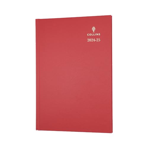 Collins Standard Desk Mid Year Diary Planner A5 Week to View Academic Year 2024-25 FSC Paper - Red - Weekly Mid Year Journal for Students, Teachers - 38M.15-2425 - Juli 2024 to Juli 2025 von Collins Debden