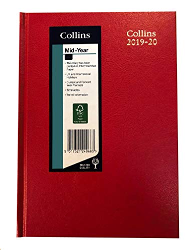 Collins 38M Terminplaner 2019-2020 A5, Wochenansicht, Rot von Collins