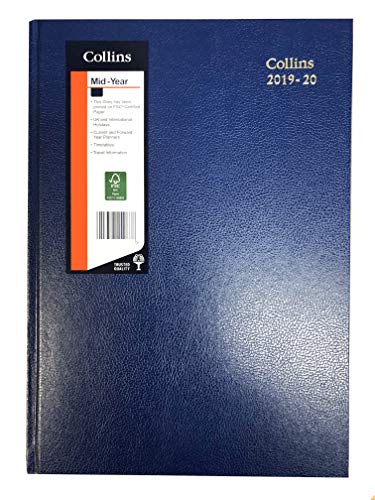 Collins 40M A4 Wochenansicht (Termine) 2019–2020 Schreibtisch-Tagebuch – Blau von Collins