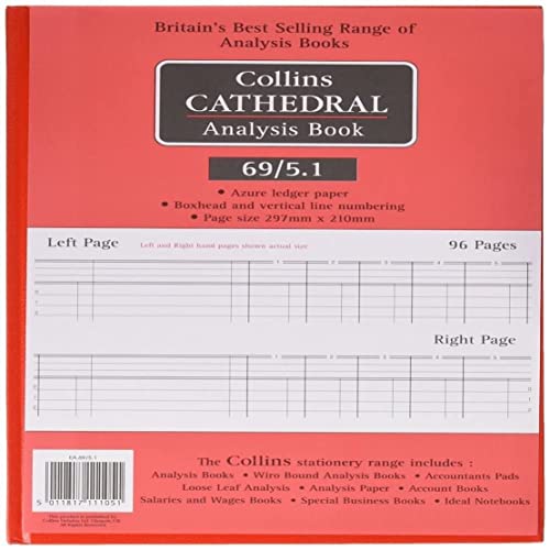 Collins 69/5.1 Cathedral Haushaltsbuch 69 (5 Finanzspalten, 96 Seiten, DIN A5) von Collins