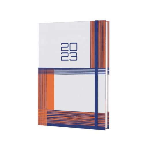 Collins Amara Terminplaner 2023, A5, Wochenansicht, Orange (AM153.44-23) – Kompletter Planer, Planer und Tagebuch mit Stoffeinband von Collins