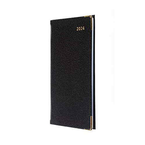 Collins Business Pockets Terminplaner 2024 Slimchart Monatsansicht Taschenkalender - Geschäftsplaner und Organizer - Januar bis Dezember 2024 Terminplaner - Wochentag - Schwarz - CMB.99-24 von Collins