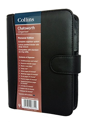 Collins Chatsworth Terminplaner, schwarz von Collins