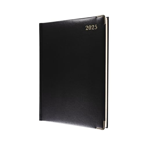 Collins Classic Terminplaner 2025 für Profis – Manager Wochenansicht Business-Planer (mit Terminen) – Schwarz – (1210V.99–25) – Premium-Terminplaner mit luxuriösem PU-Ledereinband von Collins