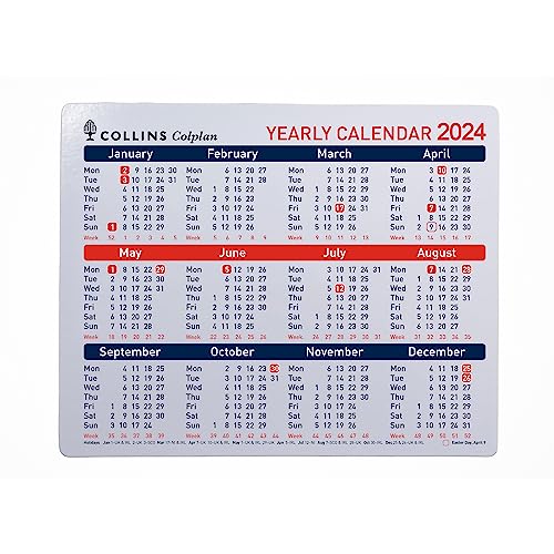 Collins Colplan 2024 Jahres-Tischkalender 210 x 260 mm (CDS1-24) von Collins