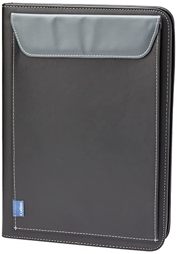 Collins Debden 7021 Ringbuchmappe mit Einsteckfach - wattiertes Luxus-Aussenmaterial Sicherheitsverschluss, grau von Collins