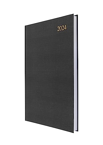 Collins Debden Collins Essential A4 Tagebuch 2024 Tagesplaner – 2024 Seite pro Tag Tagebuch & 2024 Planer – Business Office Akademischer und persönlicher Gebrauch – A4 Größe (Schwarz) von Collins