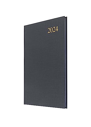 Collins Debden Collins Essentieller A5-Terminplaner 2024, Wochenansicht, umweltfreundlich, recyceltes Papier und vollständig recycelbar, kompletter Planer 2024, Tages-, Wochen- und Monatsansicht, von Collins