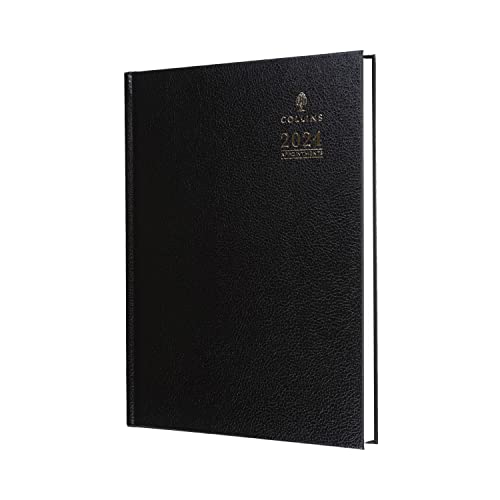 Collins Debden Collins Standard Schreibtisch 2024 Terminplaner A5 Tag pro Seite Business Diary (Termine) - Business Planner und Organizer - Januar bis Dezember 2024 Terminplaner - Täglich - Schwarz - von Collins