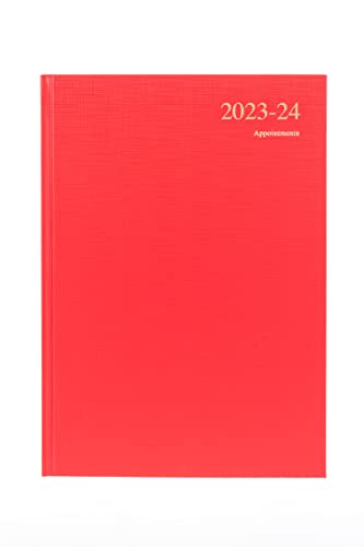 Collins Debden Essentials Academic 2023–24 A4 Wochenansicht Jahreskalender Terminplaner (Termine) Schulhochschule oder Universität Term Journal – Juli 2023 bis Juli 2024 – Rot – ESSA43M.15-2324 von Collins