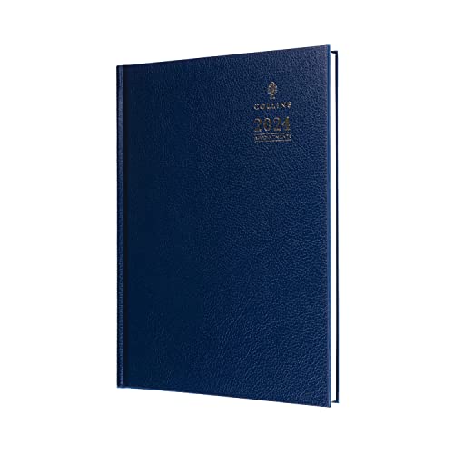 Collins Debden Standard Desk 2024 Terminplaner A5 Tag pro Seite Business Diary (Termine) – Geschäftsplaner und Organizer – Januar bis Dezember 2024 Terminplaner – Täglich – Blau – A53.60-24 von Collins