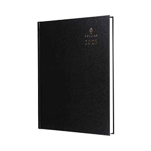 Collins Debden Standard Desk 2025 Terminplaner A4 Tag pro Seite Business Diary (2025 Early Edition) - Business Planner und Organizer - Januar bis Dezember 2024 Terminplaner - Täglich - Schwarz - von Collins