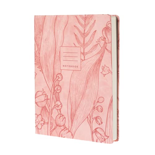 Collins Debden Tara Notizbuch, A5, liniert, Blumenmuster, verschleißfester Einband, 192 Seiten, cremefarbenes Premium-Papier von Collins