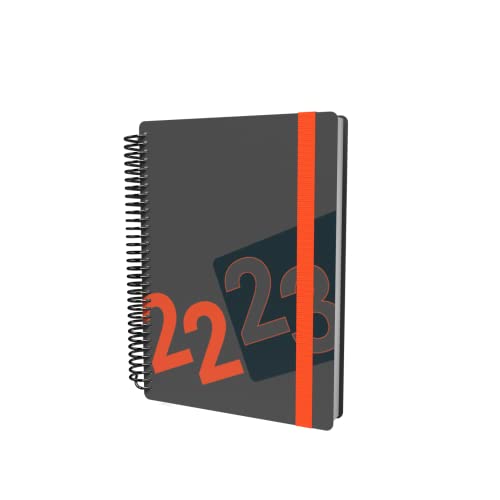 Collins Delta A5 Akademischer Terminplaner 2022–23, Wochenansicht, Orange (FP53M.44-2223) – Schüler-Journalplaner mit Tagebuch, Notizen und Stundenplänen von Collins