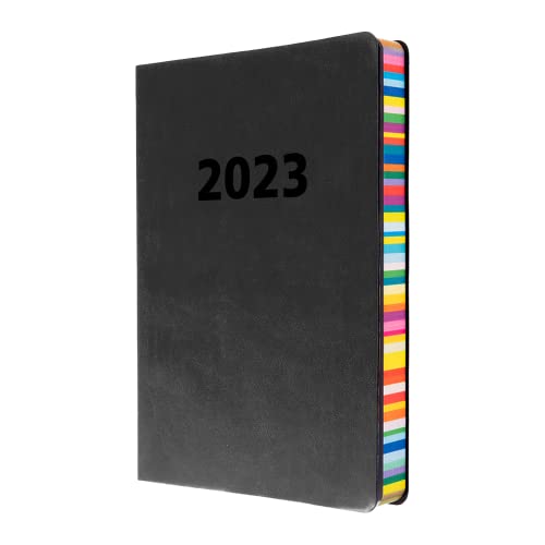 Collins Edge Rainbow A5 Wochenplaner 2023 – Anthrazit (ED153.U96-23) – Kompletter Planer, Agenda und Tagebuch von Collins