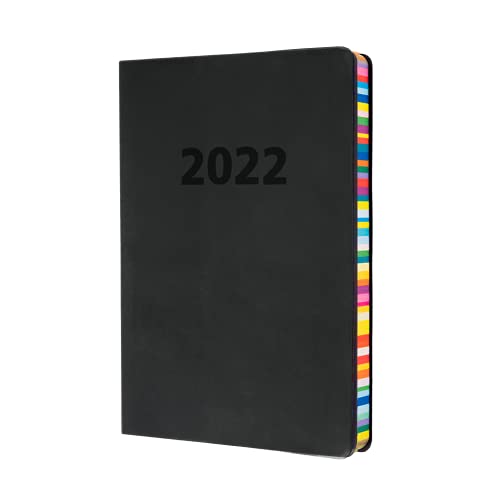 Collins Edge Rainbow Terminplaner 2022, A5, Wochenansicht, Anthrazit von Collins