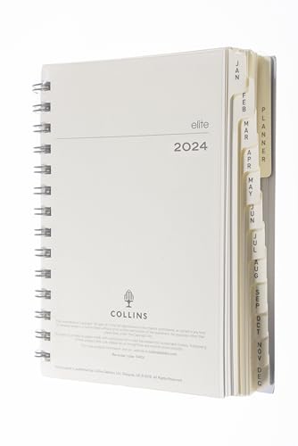 Collins Elite Terminplaner 2024 Compact Day a Page Planner - Terminplaner-Nachfüllung - Geschäftsplaner und Organizer - Januar bis Dezember 2024 Terminplaner - Täglich - 1140R-24 von Collins