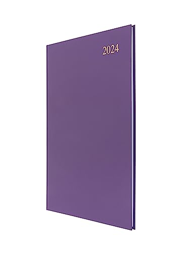 Collins Debden Collins Essential, A4-Terminplaner, Wochenansicht, 2024, kompletter Planer 2024, täglich, wöchentlich und monatlich, A4-Größe, Violett von Collins
