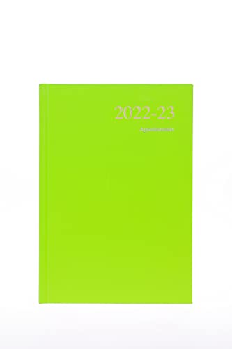 Collins Essential A5 Tag eine Seite 2022–23 Jahresmitte – Limettengrün (ESSA51M.52-2223) – Akademischer Jahresplaner mit Tagebuch, Notizen und Stundenplänen von Collins
