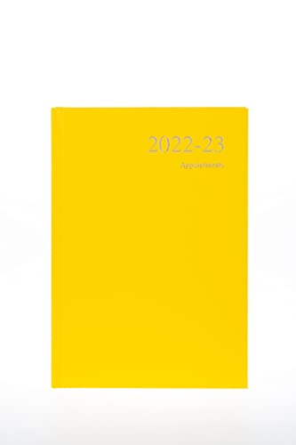 Collins Essential A5 Tag pro Seite 2022-23 Jahresmitte-Tagebuch – Gelb (ESSA51M.45-2223) – Schüler-Journal-Planer mit Tagebuch, Notizen und Stundenplänen von Collins