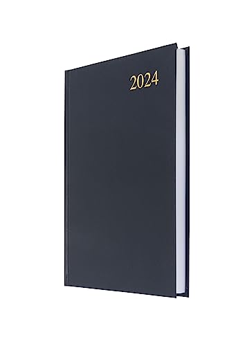 Collins Essential A5 Tagebuch 2024 Tagesplaner – 2024 Seite pro Tag, Tagebuch & Planer 2024 – Business, Büro, akademischer und persönlicher Gebrauch 2024 (A5-Größe, Blau) von Collins