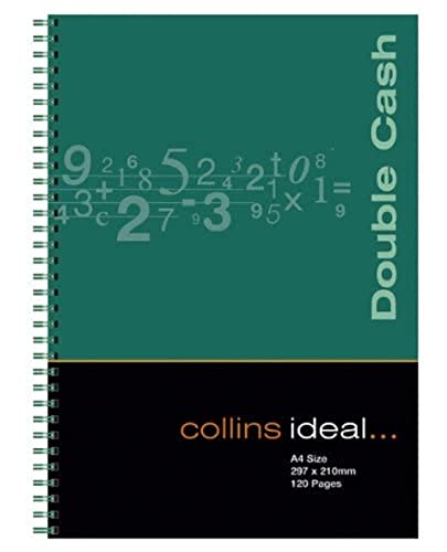 Collins Ideal Double Cash Buchhaltungs-Notizbuch mit Spiralbindung, A4, 120 Seiten von Collins
